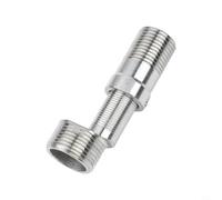 Support de pommeau de douche pivotant à 360° - Bras d'extension en laiton réglable - Adaptateur coudé pour têtes fixes de pluie - Fixation standard britannique - Argent (pied coudé 5,5 cm)