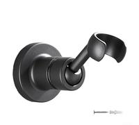 Support de pommeau de douche réglable à 360 degrés en cuivre avec vis pour salle de bain, support de base fixe, finition argentée, convient aux repose-douche standard, décoration moderne (gris)