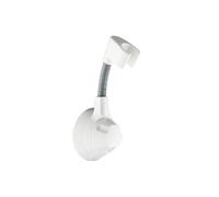 Support de pommeau de douche Support de douche à ventouse, support pomme réglable, buse poche, Rotation multi-angle sans poinçon(White)
