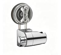 Support de pommeau de douche ventouse sans perçage réglable 10 kg (1 pièce | Ventouse sous vide, pas de trous, supporte 10 kg, pour carrelage et verre, montage rapide