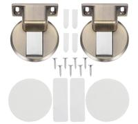 Support de Porte en Alliage de Zinc 2 Pièces Magnétique | Plinthe Protège Porte et Mur au Sol ou Horizontal, Montage Vertical, Évite les Claquements