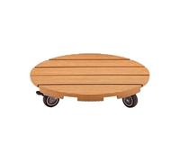 Support de pot à roulettes WPC Rond 38 cm 4 roulettes pivotantes Bois