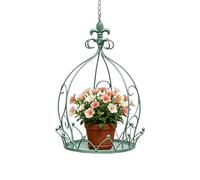 Support de pot de fleurs rétro en métal avec chaîne - Support pour pot de fleurs - Pour intérieur et extérieur, balcon, porche, terrasse, jardin