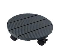 Support de pot roulant - NATURE - Composite - Diamètre 30 cm - Anthracite
