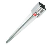 Support de Poteau 120x120x900 mm galvanisé, support piquet clôture bois, poteau pour toile ombrage, fixation solide, piquet ancrage sol métal pour jardin, enfoncer stable, ancre