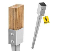 Support de poteau 60x60 - Ancre - Douilles de sol à encastrer - Pied de support - Support de poteau - Cheville de poteau en acier, à encastrer - PSG, 61x750x2,0 mm - Galvanisation à chaud
