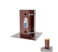 Support de Poteau à Boulonner Réglable GeZu Impex 75 x 75 mm Revêtement en Poudre Support de Base