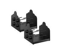 Support de Poteau Bois Lot de 2 - 20x19cm - Acier Noir 2mm