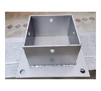 Support de poteau de clôture à visser, Base d'ancrage de poteau clôture en acier inoxydable, paquet 2 tailles multiples for boîte aux lettres pont(200x200 mm (7.9x7.9 in))