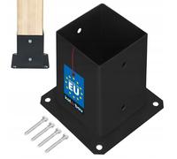 Support de Poteau en bois - 90 x 90 mm - galvanisée à chaud - Noir - Kotarbau