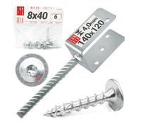 Support de poteau en U 140 x 120 mm avec ancrage en béton de 4 mm de diamètre, galvanisé à chaud, 6 vis 8 x 40 mm - Support de poteau à encastrer dans le béton, chaussure de poutre, profilé en U