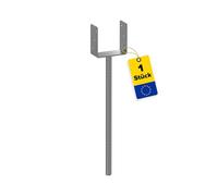 Support de poteau en U - Ancrage de poteau - Profilé en U - Support de poteau à sceller dans le béton - Pied de support pour poteaux de clôture - Poteaux en bois - Ancrage béton 500 mm - PS 500 type U
