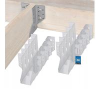 Support de poteau U - KOTARBAU - Type A - 50 mm - Acier galvanisé - 10 pièces