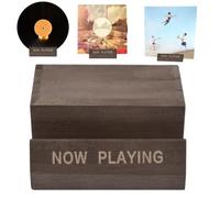 Support de présentation pour disques - Support de rangement en bois et vinyle, base stable, antidérapant et compact | Étagère élégante pour la maison, le studio, le bureau, les amateurs de musique