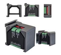 Support de rail DIN gris compatible avec Shelly Addon + Plus Serie + GEN3
