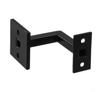 Support de rampe d'escalier en acier inoxydable noir pour montage mural avec base robuste 2 x 2 et design moderne pour un usage domestique ou commercial