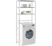 Support de rangement à 3 niveaux Argenté 69x28x169 cm Argent G
