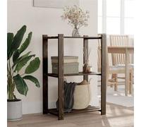 Support de rangement à 3 niveaux noir 60x38x90 cm bois pin Noir G