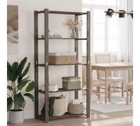 vidaXL Support de Rangement à 5 Niveaux Gris 80x38x170 cm Bois de pin