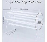 Support de rangement en acrylique transparent pour barrettes à cheveux, présentoir rotatif à 360 degrés pour accessoires de cheveux, présentoir de rangement pour barrettes pour commode et salle de bai