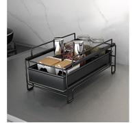 Support de rangement en fer forgé - MLBQ - Empilable - 34x20x16 cm - Acier au carbone - Noir - Installation gratuite