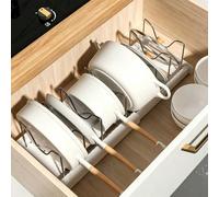 Support de rangement extensible pour casseroles et poêles, organisateur télescopique pour couvercles de casseroles, accessoire de cuisine, utilisé pour ranger les casseroles, les poêles, les couvercle