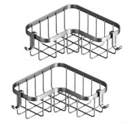 Support de rangement latéral d'évier en métal pour installation sur robinet pour ranger éponges, chiffons, brosses, savon et ustensiles