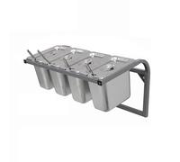 Support de rangement mural pour pizza en acier inoxydable pour cuisine, restaurant, garde-manger, buffet, sauce, fruits, ingrédients