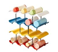 Support de Rangement pour Bouteilles d'eau,Présentoir À Bouteilles Design Ondulé Multi-Niveaux - Organisateur à,pour Garde-Manger, Chambre D'Étudiant, Bureau, Appartement, Maison, Salon, Bar, Plan De
