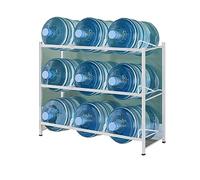 Support de rangement pour carafe d'eau, organiseur robuste pour bouteilles d'eau, étagère empilable pour refroidisseurs d'eau et carafes, grande capacité à double rangée