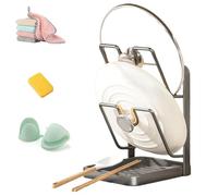 Support de rangement pour couvercles de casserole de cuisine en acier inoxydable 304 pendant la cuisson, repose-couvercle et cuillère, organiseur de cuisine multifonctionnel, empêche les dégâts