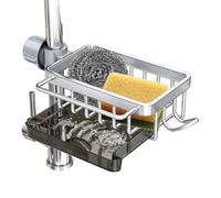 Support de rangement pour robinet en stable sans perçage | Égouttoir éponge pour robinet d'évier pour salle de bain, buanderie, garde-manger, appartement, dortoir, restaurant, café