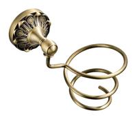 Support de Rangement pour Sèche-cheveux en Cuivre, Support Spiralé Mural | Salle de Bain, Trou de Perçage 6mm, Stockage Suspendu Stable et Gain de Place