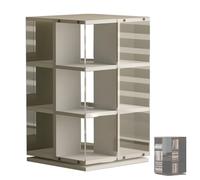 Support de rangement rotatif pour disques vinyles à 360 degrés avec capacité de 120 CD, design ouvert à 4 côtés pour albums et magazines