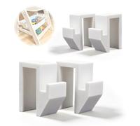 Support de Rangement sous Chaise Haute Bébé - Adaptateur pour Hauck Alpha Plus et pour Hauck Beta Plus, Compatible Boîte et Panier pour Ikea Trofast, Organisateur pour Chaise Enfant (4 Pièces, Blanc)