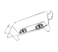 Support de Réchaud de Camping en Acier Inoxydable Argenté Stable | Design Polyvalent, pour Cuisson en Extérieur, Format Rectangulaire