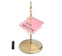 Support de reçu de bureau, Comptoir Memo Holder, Mémo Fourche à Facture,Porte-Mémo,Fourchette Mémo Fourche avec Rond Support Base, billet de fourchette de reçu Spike Stick Stabbers Ticket Spike(Or)