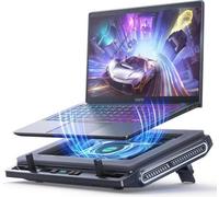 Support de refroidissement pour ordinateur portable 13-17,3 pouces, ventilateur turbo, LED, réglable, noir