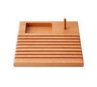 Support de règle de couette en bois pour projets de couture, organiseur de matelassage avec fentes de 0,55 cm et support de téléphone, étagère en bois avec broche bobine, rangement de bureau compact