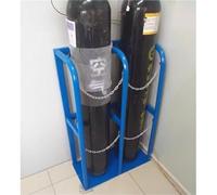 Support de réservoir de propane à monter au sol, étagère fixe pour bouteille de gaz avec chaîne de protection et vis de fixation, support robuste pour hôpital, laboratoire, utilisation industrielle