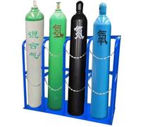Support de réservoir de propane à monter au sol, étagère fixe pour bouteille de gaz avec chaîne de protection et vis de fixation, support robuste pour hôpital, laboratoire, utilisation industrielle