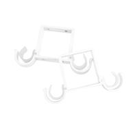 Support de Rideau 2 Pièces à Double Crochet en Alliage D'aluminium | Plaque de Fixation Fixe, Ouverture Double Demi-circulaire, Style Simple Moderne, pour Tringles et Stores Lourds
