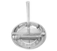 Support de Rôtissage Vertical en Acier Inoxydable Argenté pour Canard | Grille Perforée, Cadre Stable et Bac Collecteur Amovible, Cuisine Intérieure et Sorties Camping