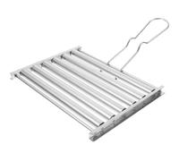Support de Rouleau 1 Set en Acier Inoxydable pour Barbecue Argenté | Rouleau à Hot Dog, Garde Aliments en Place, pour Cuire Saucisses, Maïs et Saucisses de Jambon