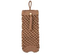 Support de sac d'épicerie bohème décoratif réutilisable | Sac de rangement pour cuisine, salon, chambre à coucher, garage, garde-manger, placard, porte, mur, camping-car, marron foncé