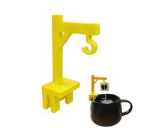 Support de sachet de thé avec pince drôle et portable | Support de sachet de thé en forme de grue pour table, maison, maison, cuisine, bureau, trempage