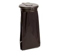Support de sacs poubelles mural 110 litres Rossignol Ecollecto couvercle gris foncé