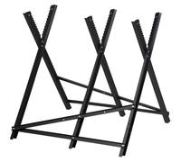 Support de scie pliable, en acier, jusqu'à 150 kg, 80x81x83 cm, couleur noire