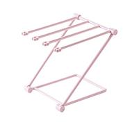 Support de Séchage de Torchon de Comptoir, Support de Rangement de Torchon Pliant à 4 Bras, Cintre de Torchon Porte-Serviettes pour Cuisine à Domicile Organisateur (Poudré)