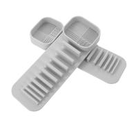 Support de Séchage pour Pinceaux de Maquillage, 2 Pièces en Silicone | Fixation par Aspiration Murale, Tapis de Nettoyage Intégré, Format Compact, pour Coiffeuse et Table